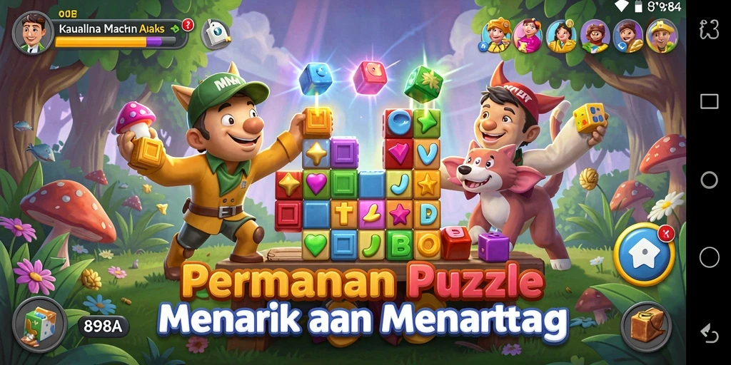 Screenshot permainan <strong>898A</strong> menunjukkan berbagai teka-teki yang menantang dan menarik.