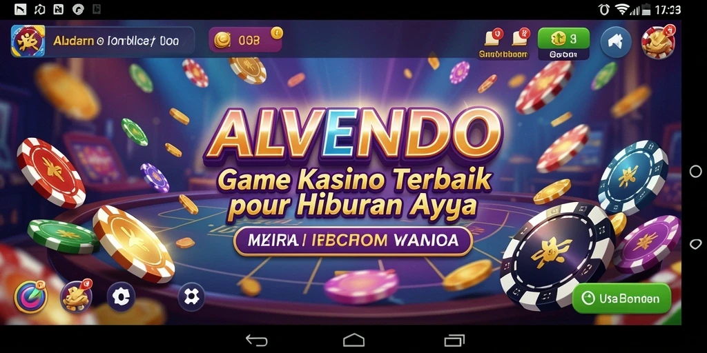 Tampilan utama game Kasino ALVENDO yang mendebarkan.