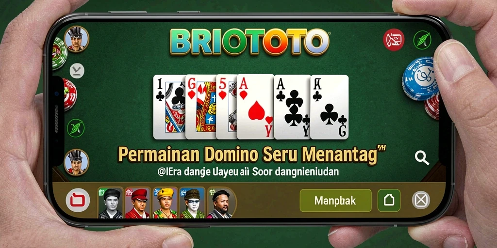 Tampilan gameplay seru di BRIOTOTO saat bermain Domino.