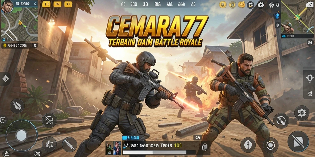 Tangkapan layar gameplay CEMARA77 yang menegangkan saat bertarung.