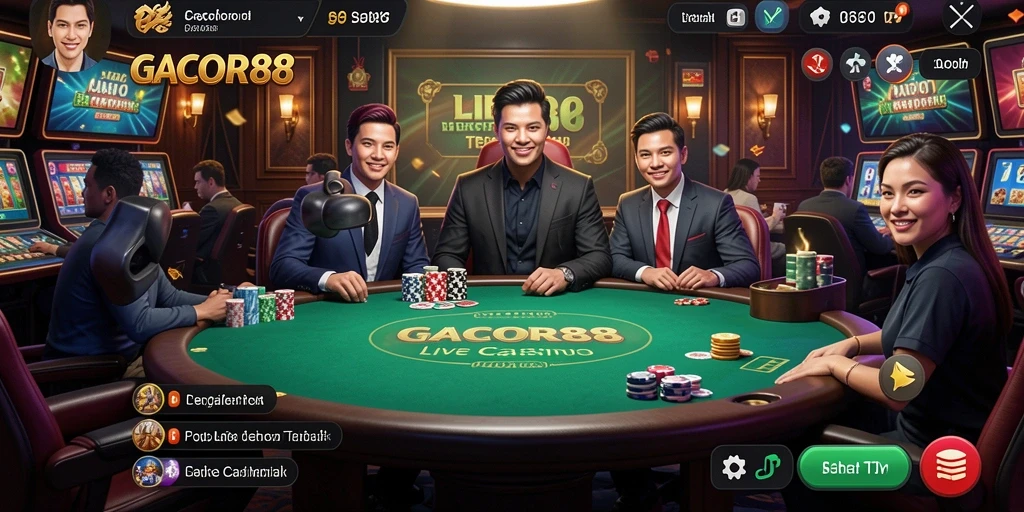 Tampilan gameplay GACOR88 dengan dealer langsung.
