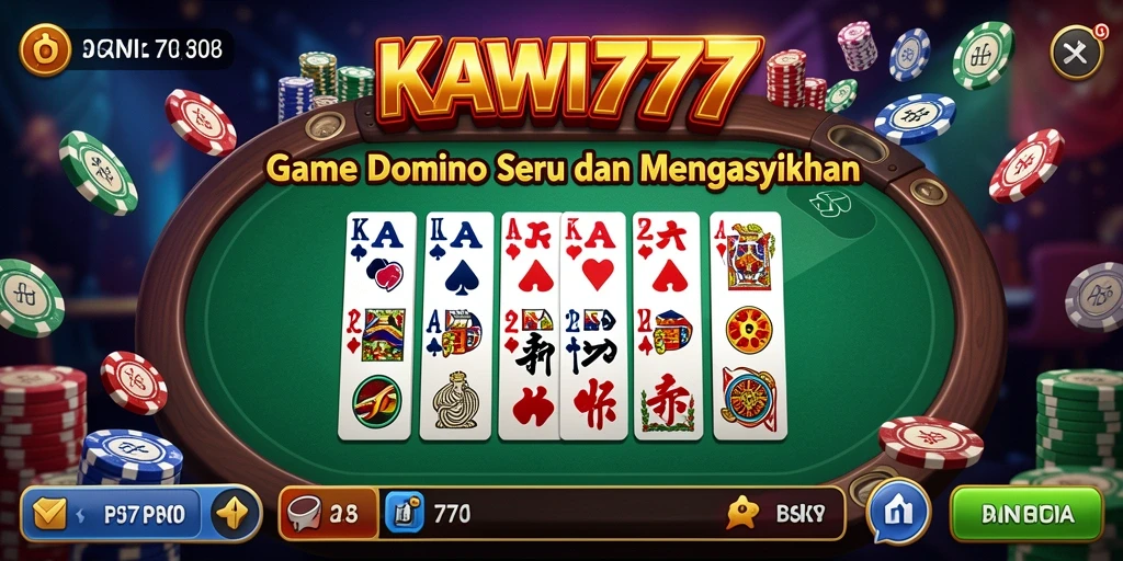 Tampilan screenshot KAWI777 yang menunjukkan serunya bermain domino.