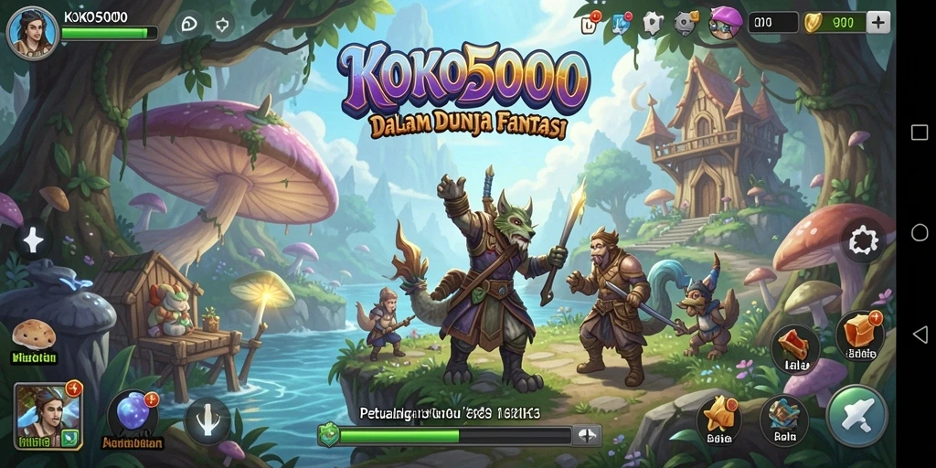Tangkapan layar KOKO5000 menunjukkan gameplay yang epik dan penuh petualangan.