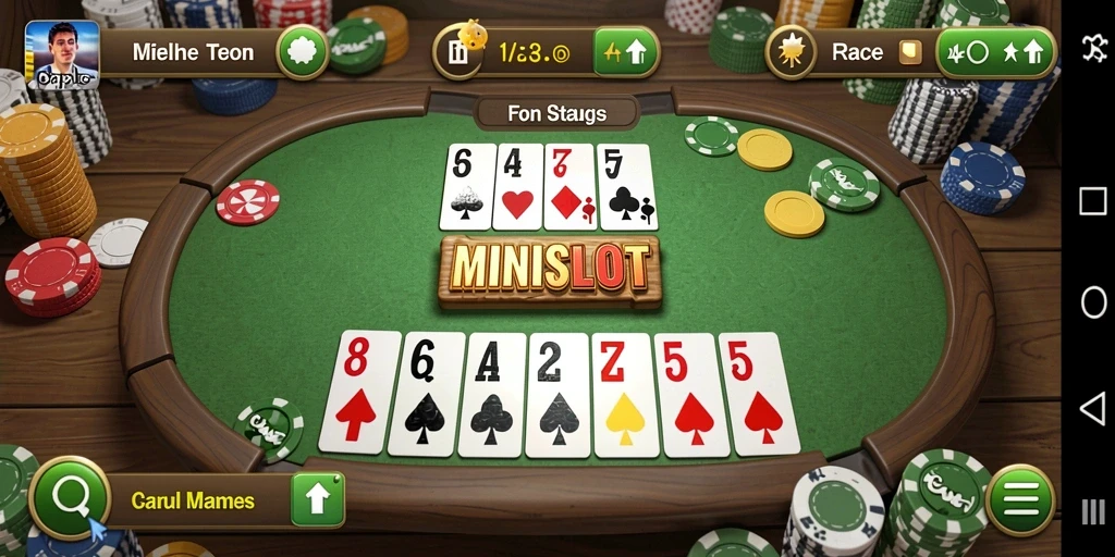 Screenshot gameplay MINISLOT yang menampilkan suasana bermain Gaple.