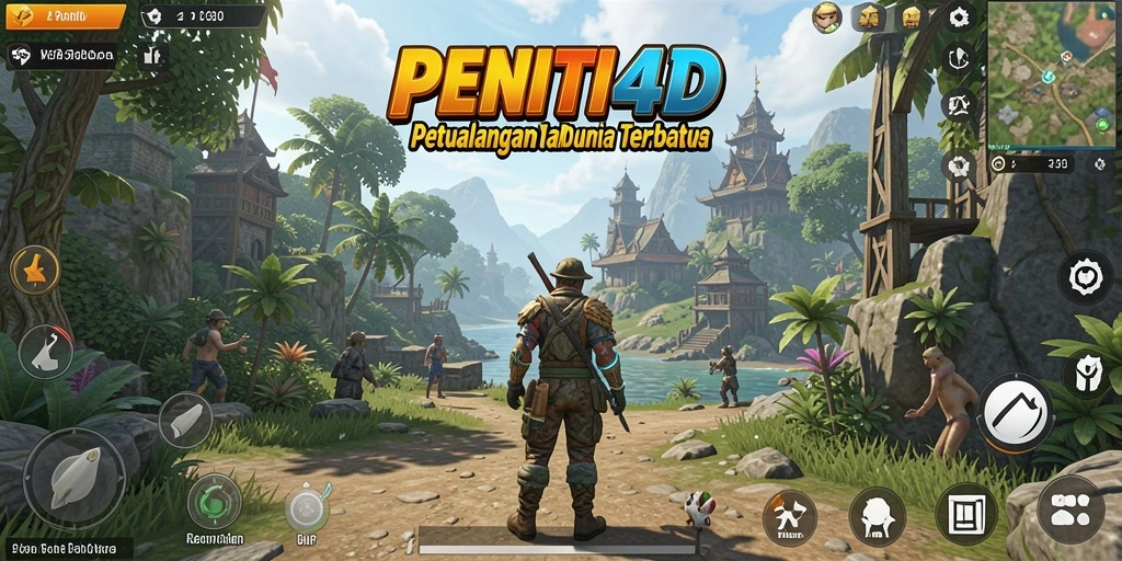 Screenshot menampilkan gameplay seru PENITI4D di dunia terbuka.