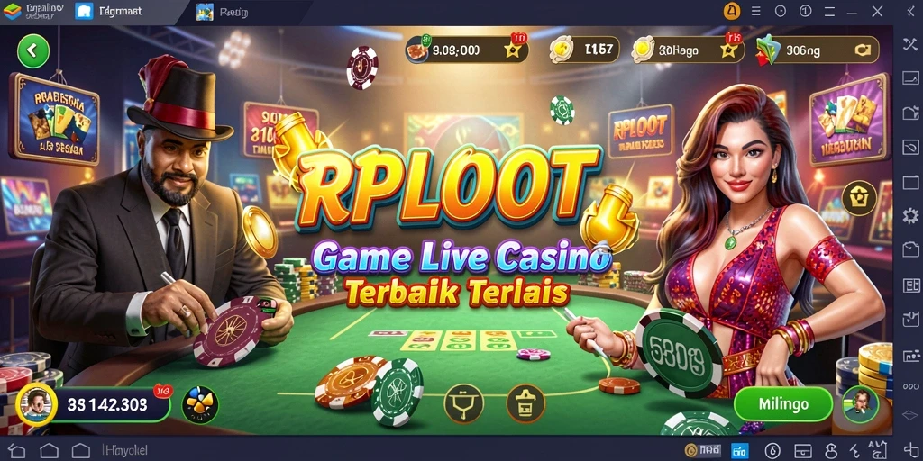 Tampilan gameplay Live Casino yang mendebarkan di RPLOOT.