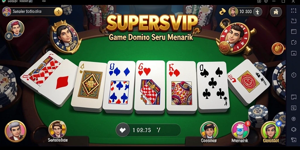 Tampilan gameplay seru dari game Domino SUPERSVIP.