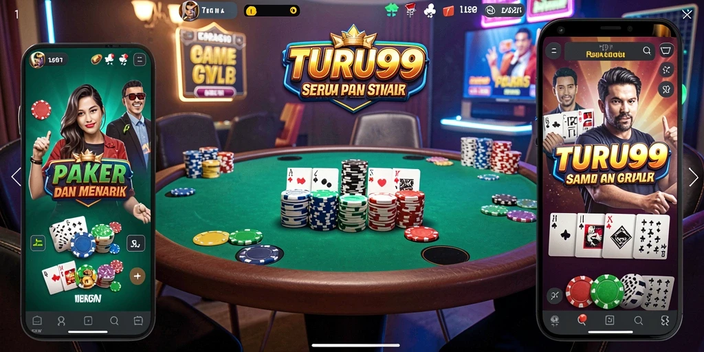 Tampilan gameplay Poker yang mendebarkan dan interaktif.