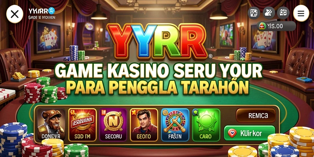 Tampilan permainan kasino yang menawan di YYRR.